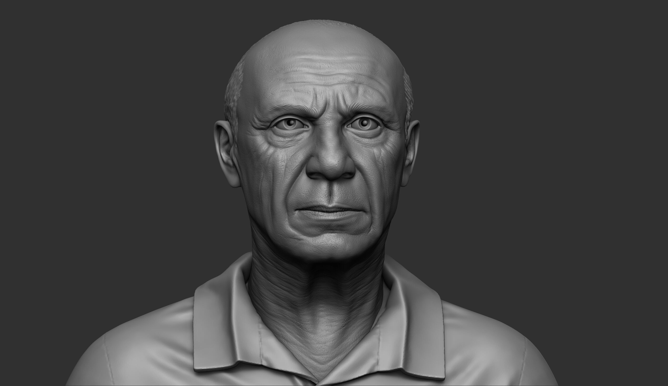 Pablo Picasso Bust Sculpture 3D print model_18