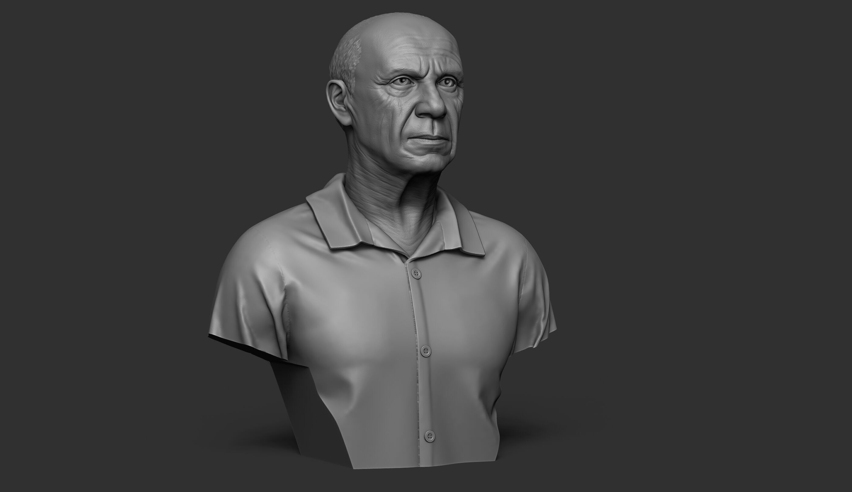 Pablo Picasso Bust Sculpture 3D print model_16