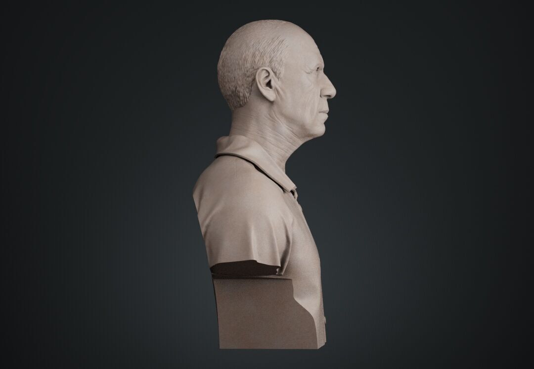 Pablo Picasso Bust Sculpture 3D print model_4