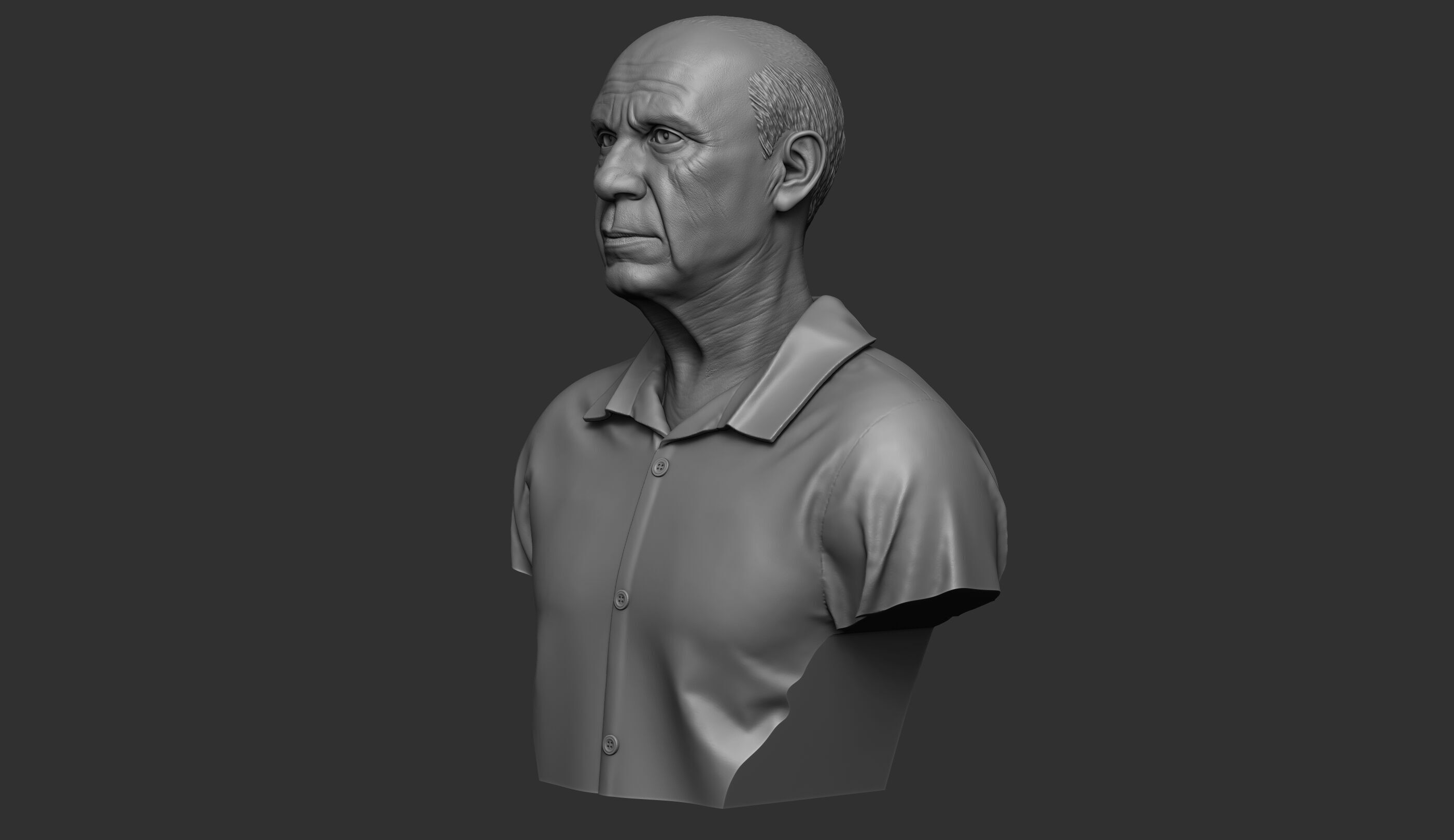 Pablo Picasso Bust Sculpture 3D print model_14