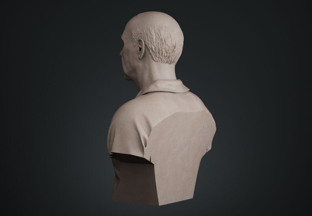 Pablo Picasso Bust Sculpture 3D print model_9