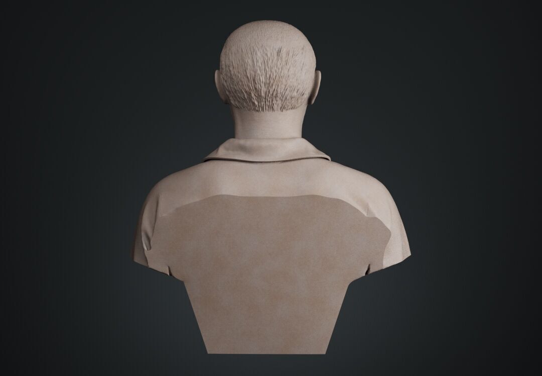 Pablo Picasso Bust Sculpture 3D print model_7
