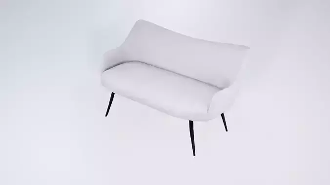 Low Poly Modern Entryway Seat - Minimalist Static Model