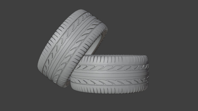Falken Car Tire Model  Low-poly 3D model_4