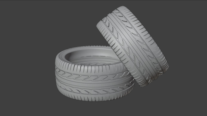 Falken Car Tire Model  Low-poly 3D model_3