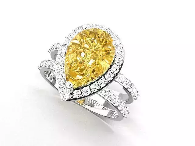 Solitaire Wedding Engagement Women Ring 3D print model