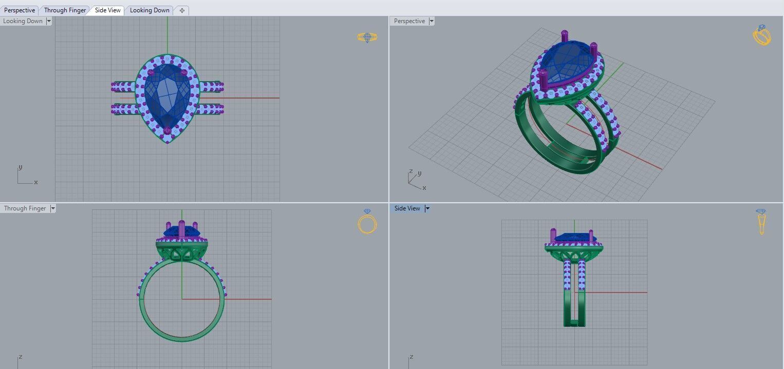 Solitaire Wedding Engagement Women Ring 3D print model 3D print model_1