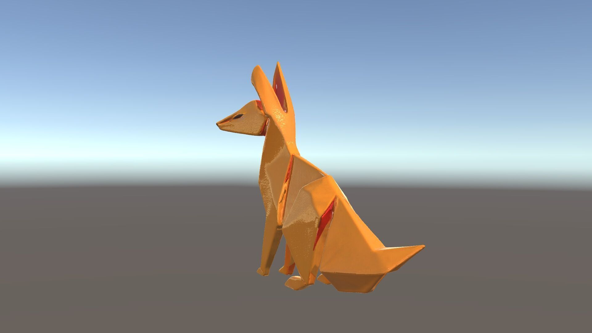 Origami Fox D Model Pack Low-poly 3D model_15