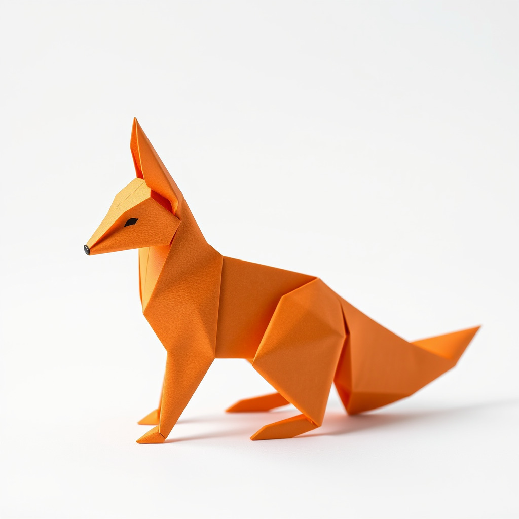 Origami Fox D Model Pack Low-poly 3D model_4