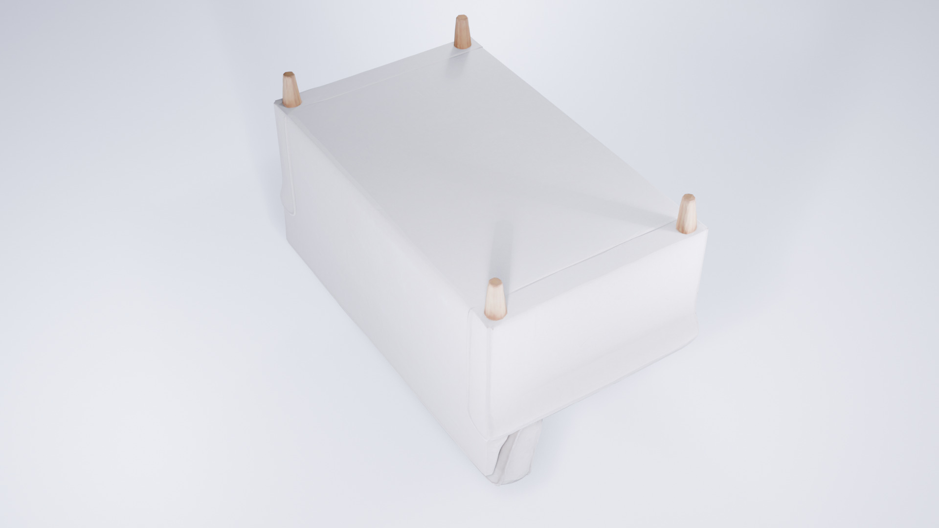 High-Quality Low Poly Sofa - Refined Model 3D model_5