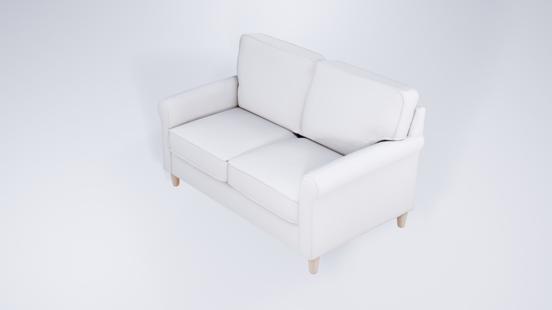 High-Quality Low Poly Sofa - Refined Model 3D model_4