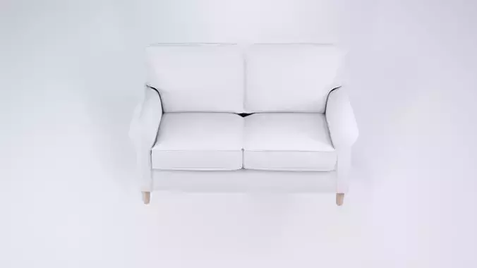 High-Quality Low Poly Sofa - Refined   Model