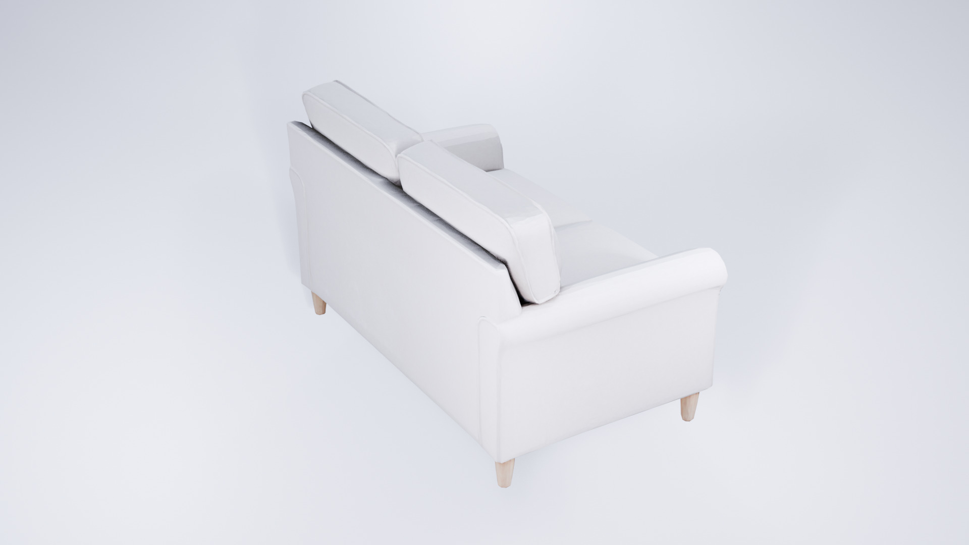 High-Quality Low Poly Sofa - Refined Model 3D model_2