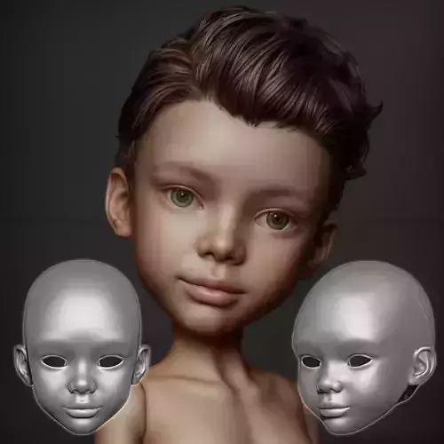 Adrian - bjd teenager boy print Head anatomy