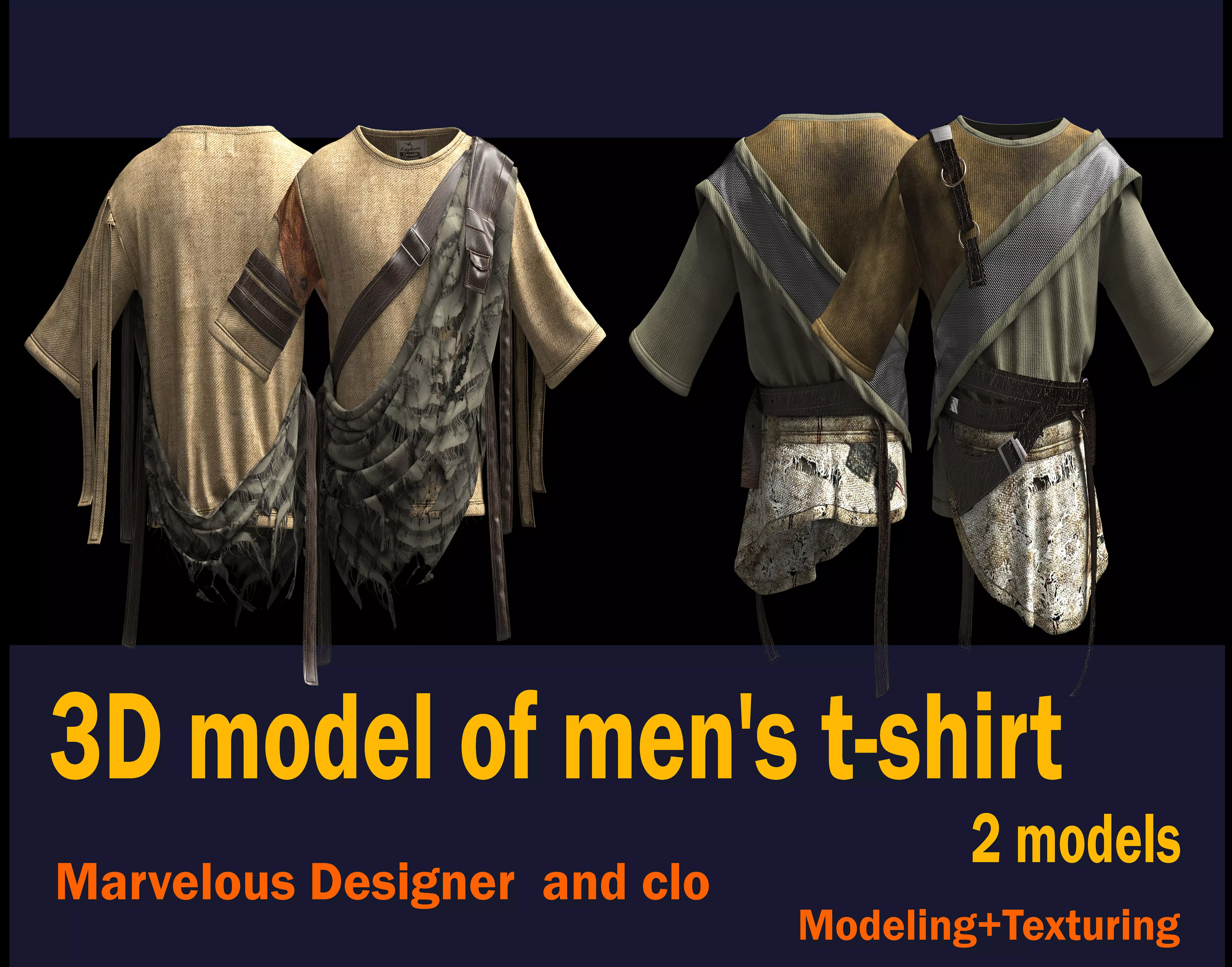 T-shirt 3D Model Collection_0