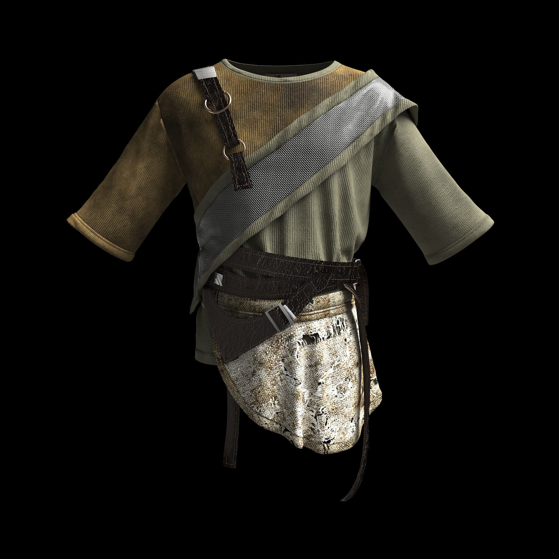 T-shirt 3D Model Collection_11