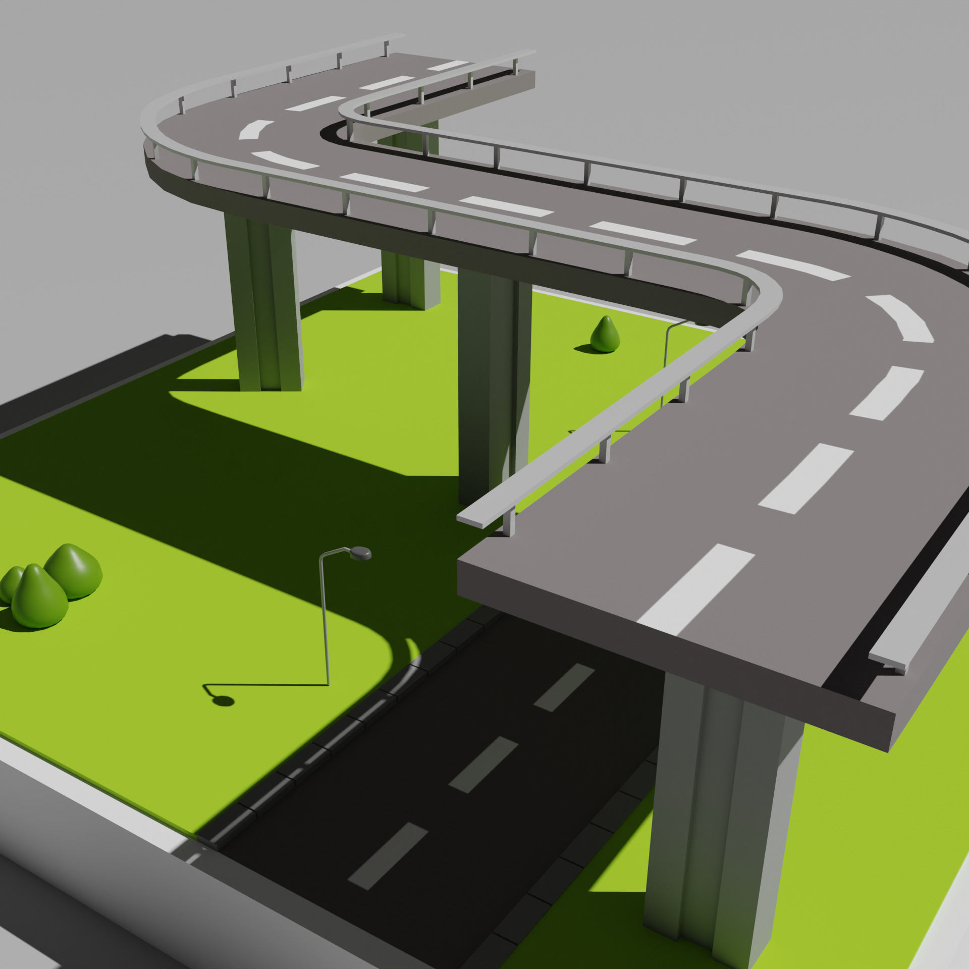 Low poly Bridge 3D model_4