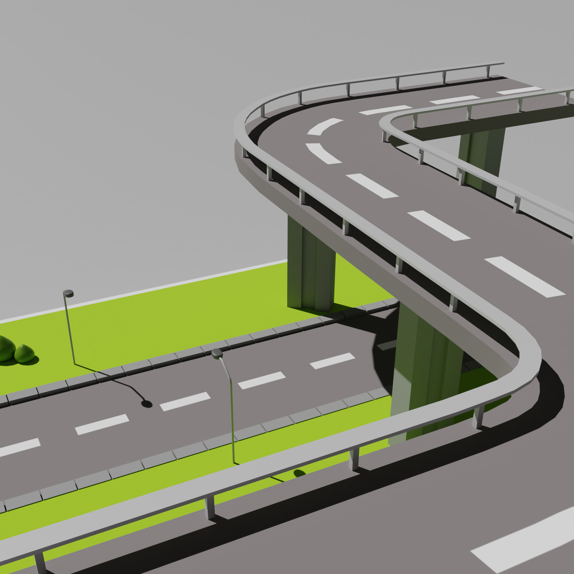 Low poly Bridge 3D model_3