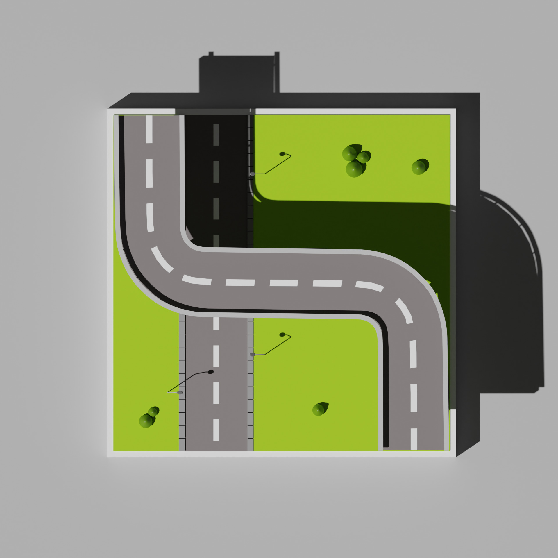 Low poly Bridge 3D model_2