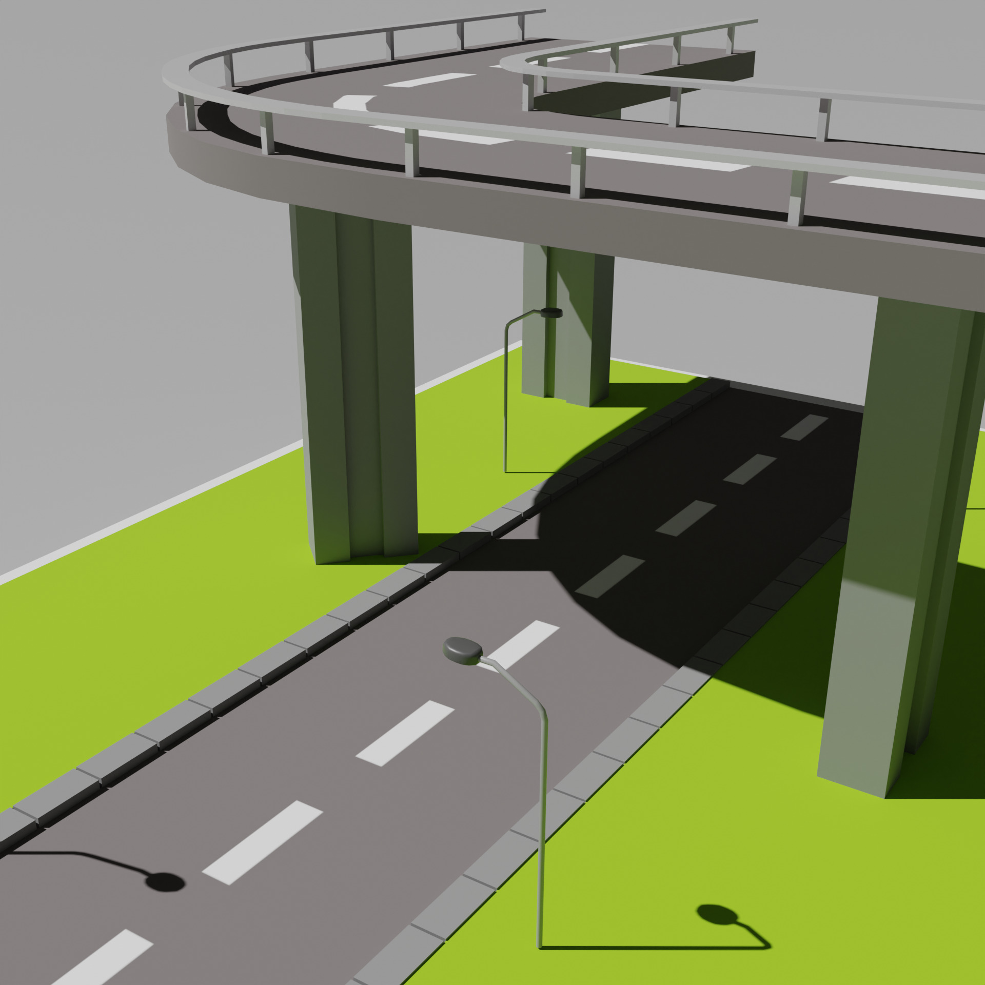 Low poly Bridge 3D model_5