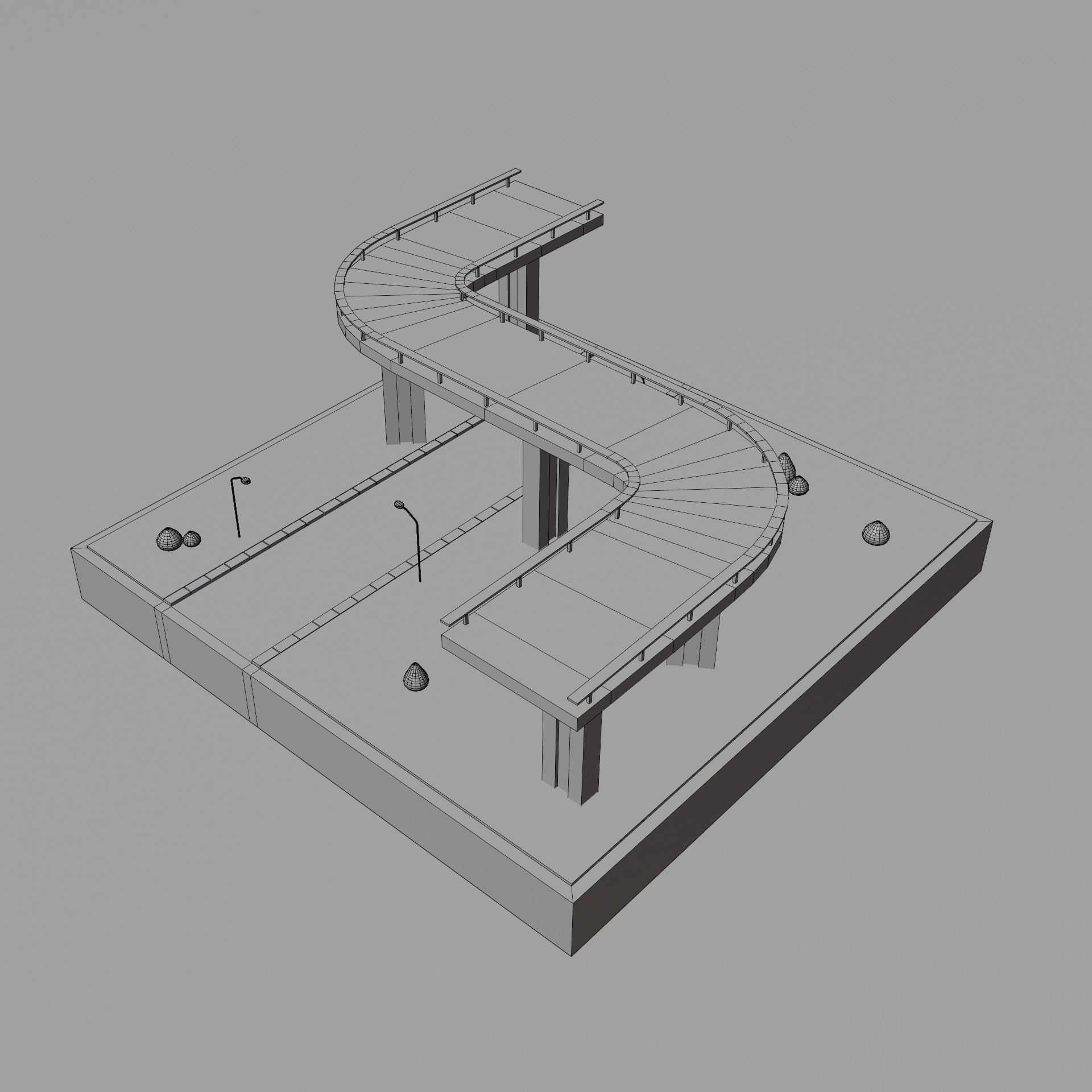 Low poly Bridge 3D model_8