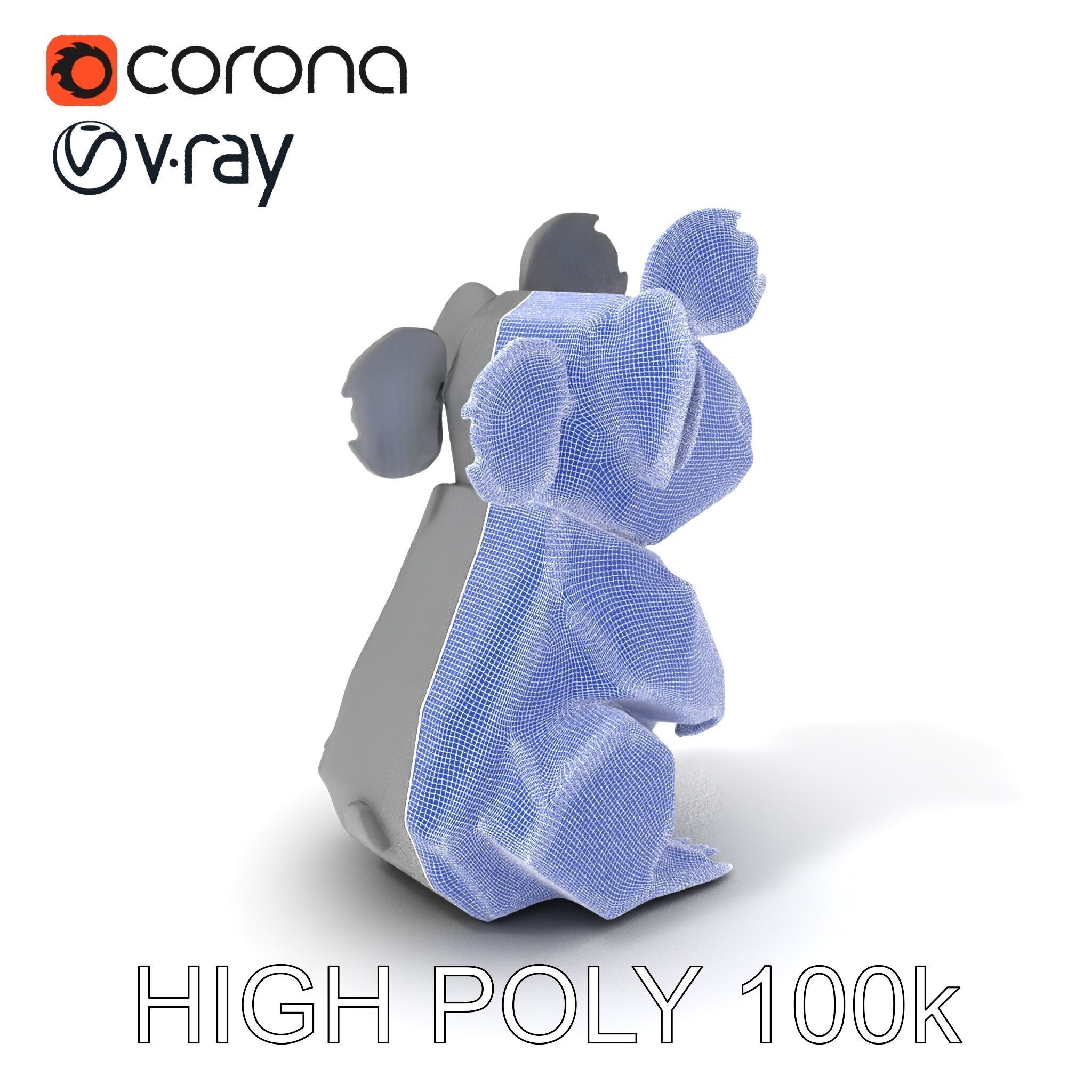 Origami Koala Model Pack for D Environments Low-poly 3D model_24