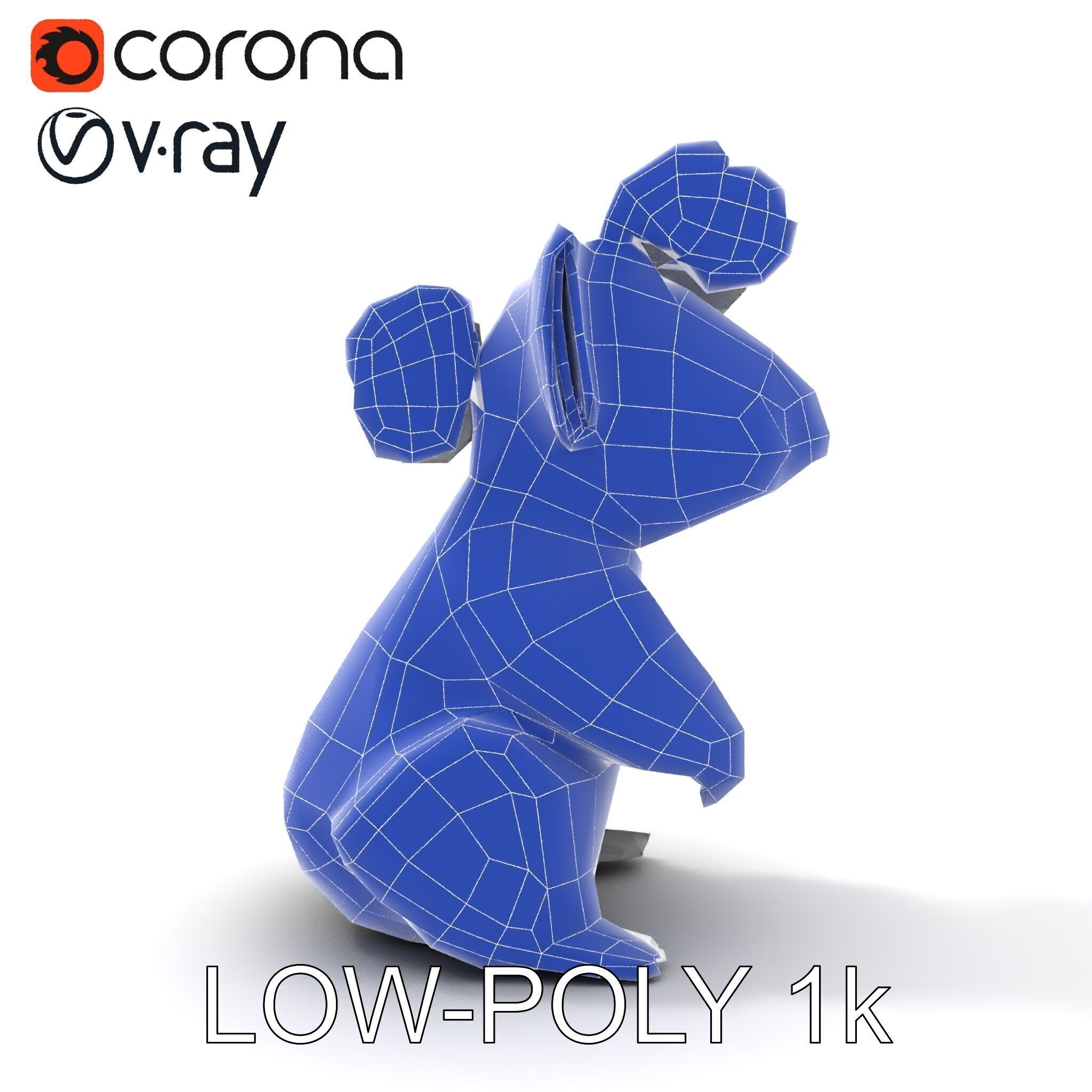 Origami Koala Model Pack for D Environments Low-poly 3D model_22