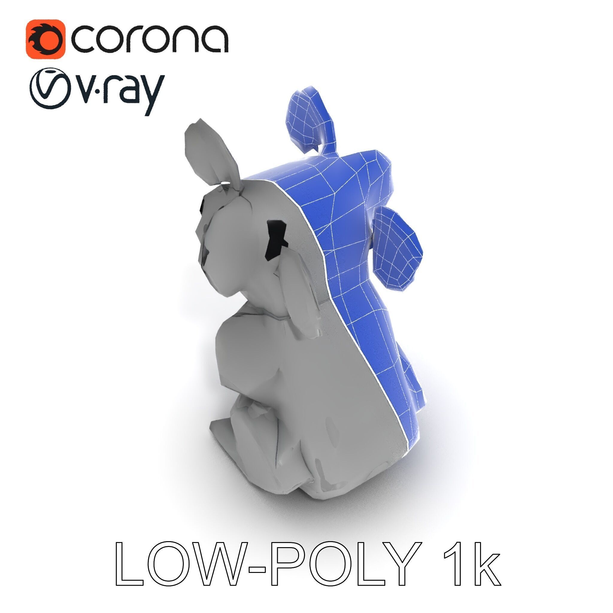 Origami Koala Model Pack for D Environments Low-poly 3D model_10