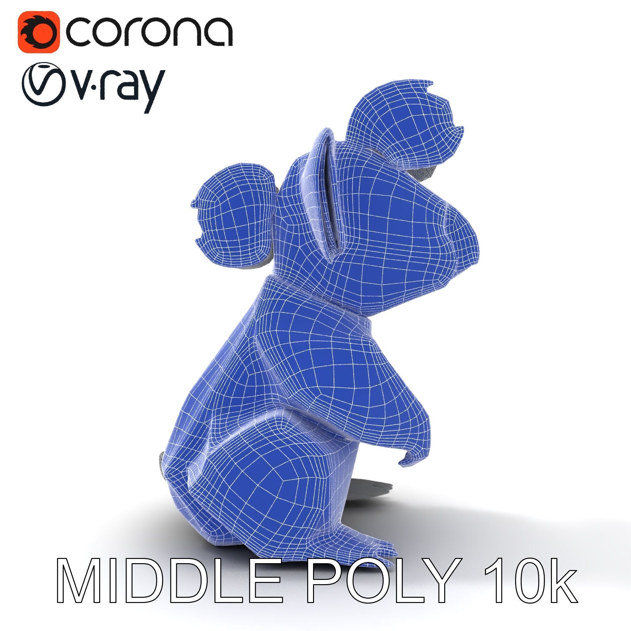 Origami Koala Model Pack for D Environments Low-poly 3D model_34