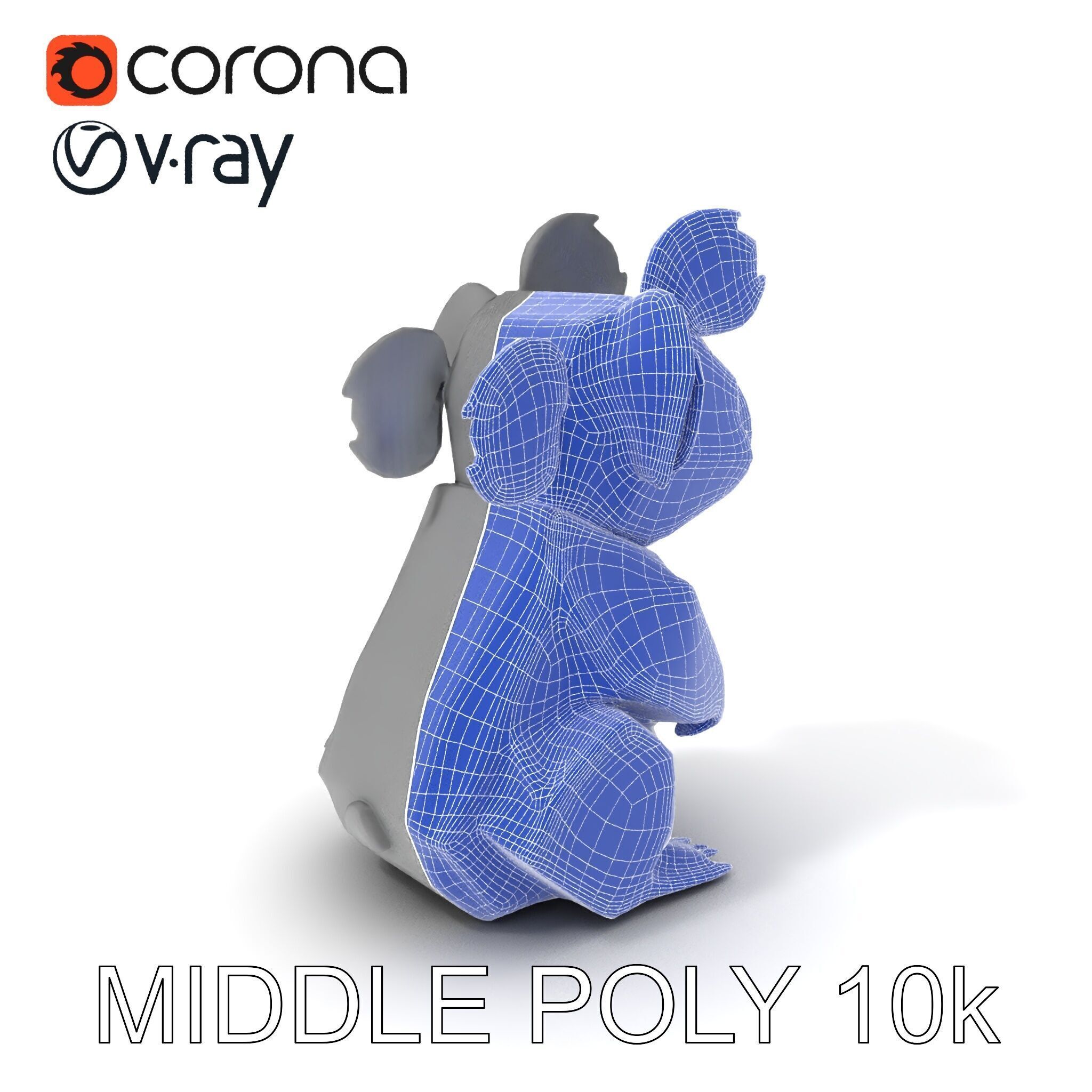 Origami Koala Model Pack for D Environments Low-poly 3D model_6