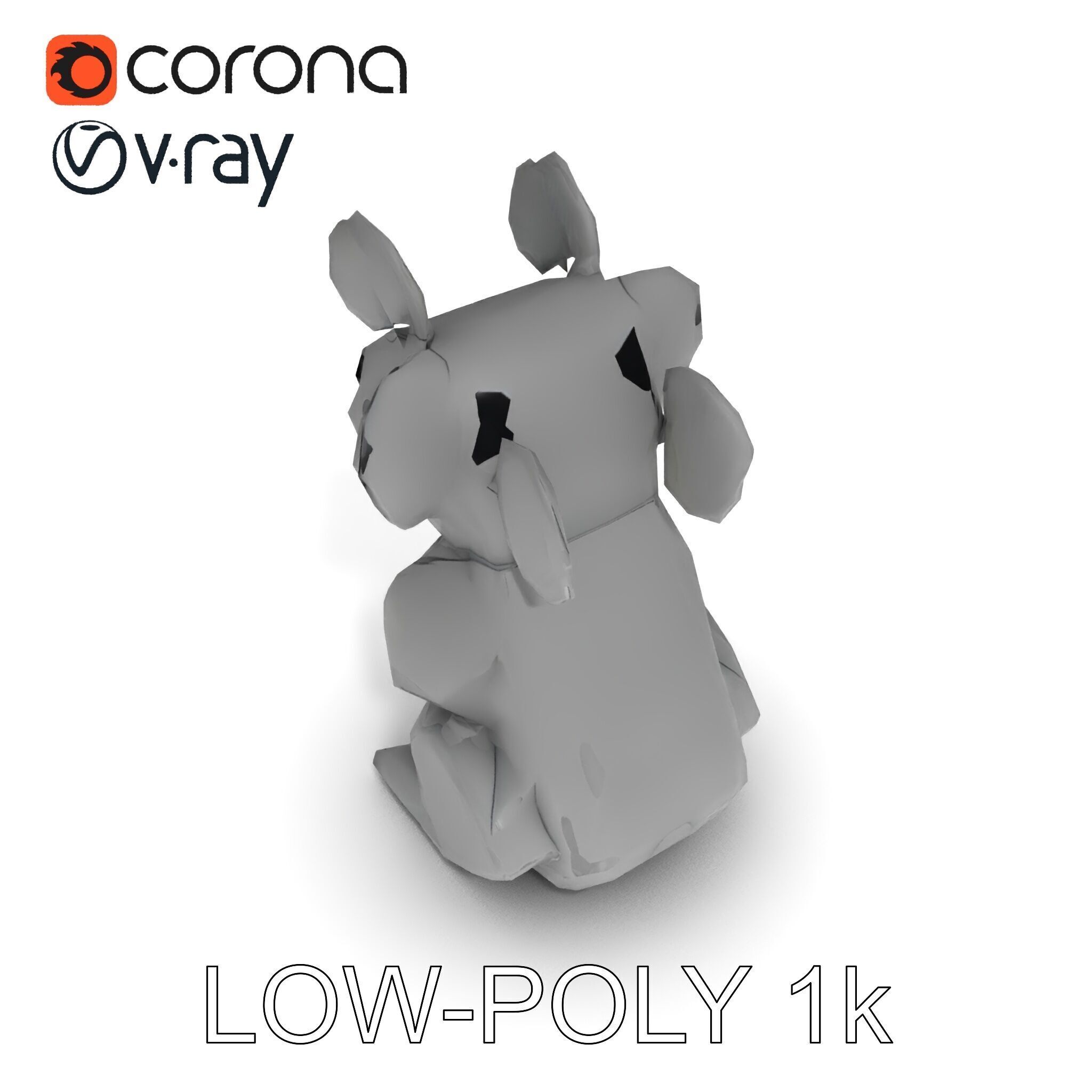 Origami Koala Model Pack for D Environments Low-poly 3D model_16