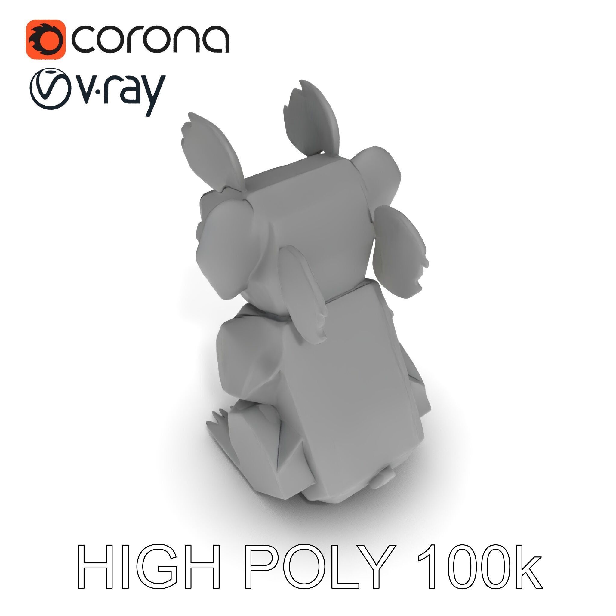 Origami Koala Model Pack for D Environments Low-poly 3D model_26
