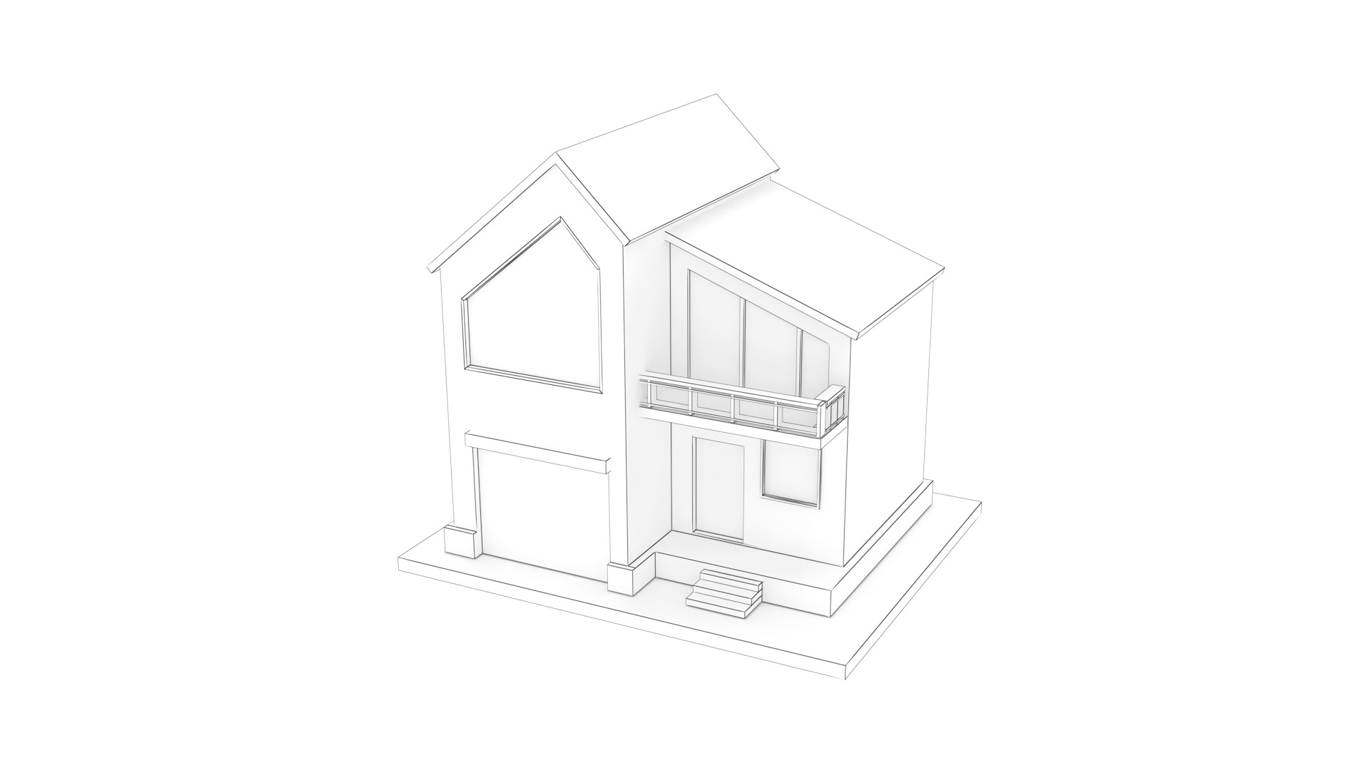 House Pack Low-poly 3D model_13