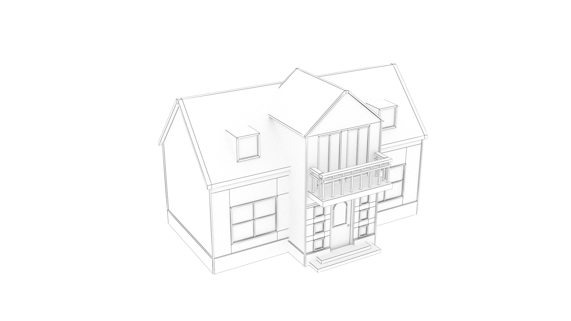 House Pack Low-poly 3D model_16