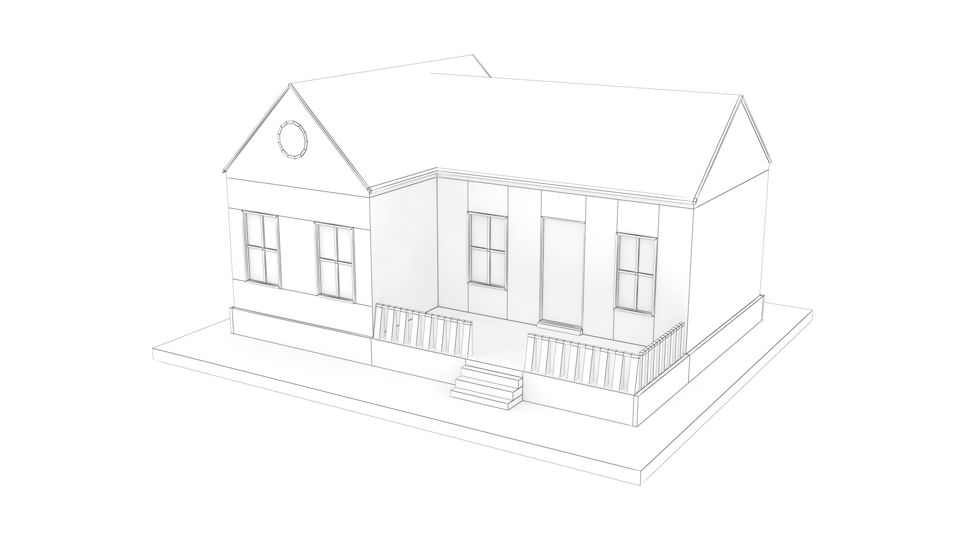 House Pack Low-poly 3D model_10