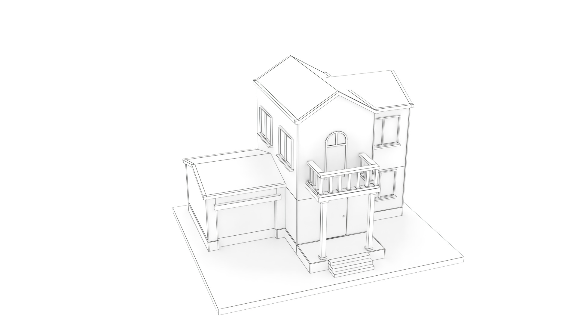 House Pack Low-poly 3D model_7