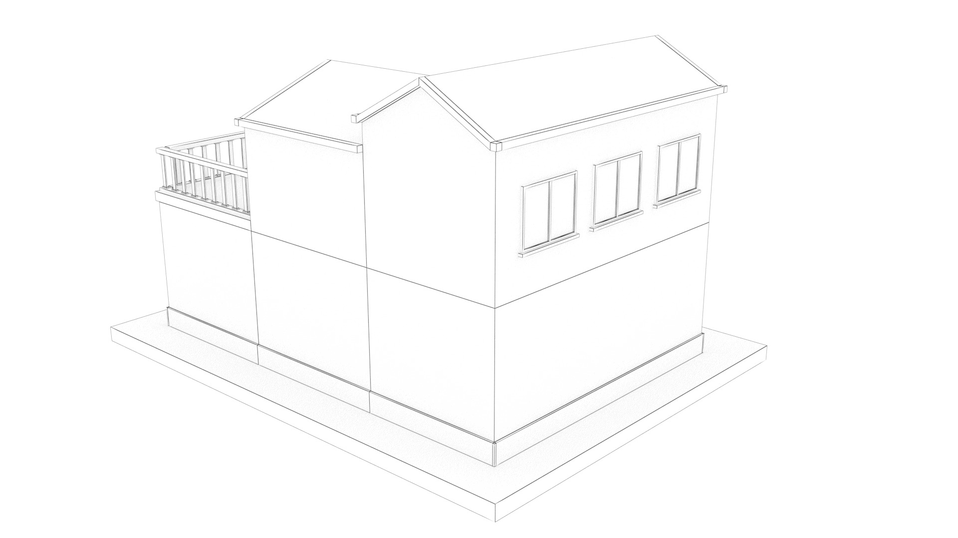 House Pack Low-poly 3D model_35