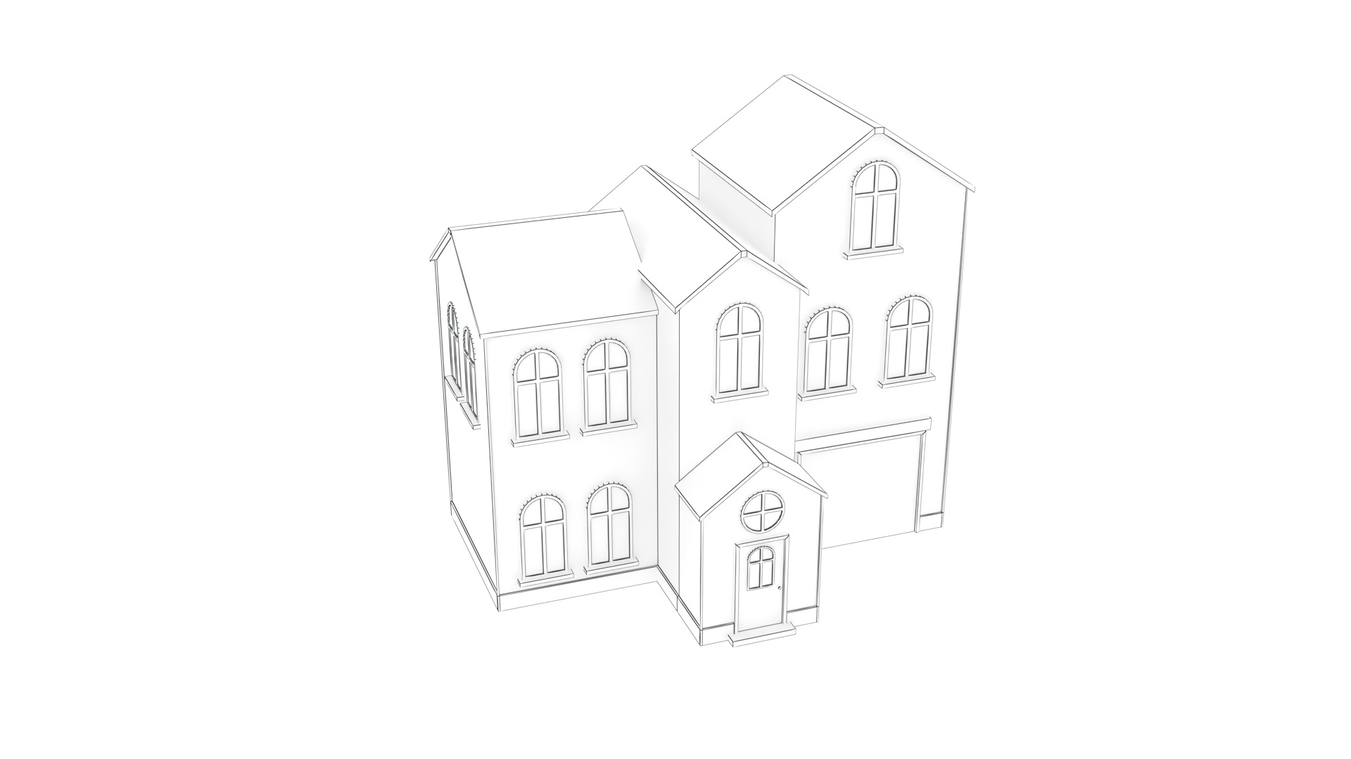 House Pack Low-poly 3D model_19