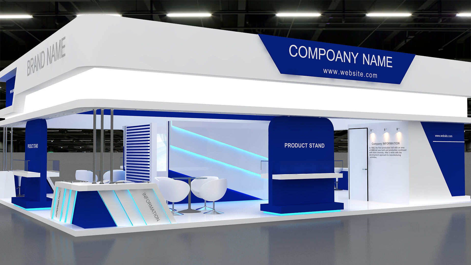 3D Model Exhibition Booth 3D model 3D model_6