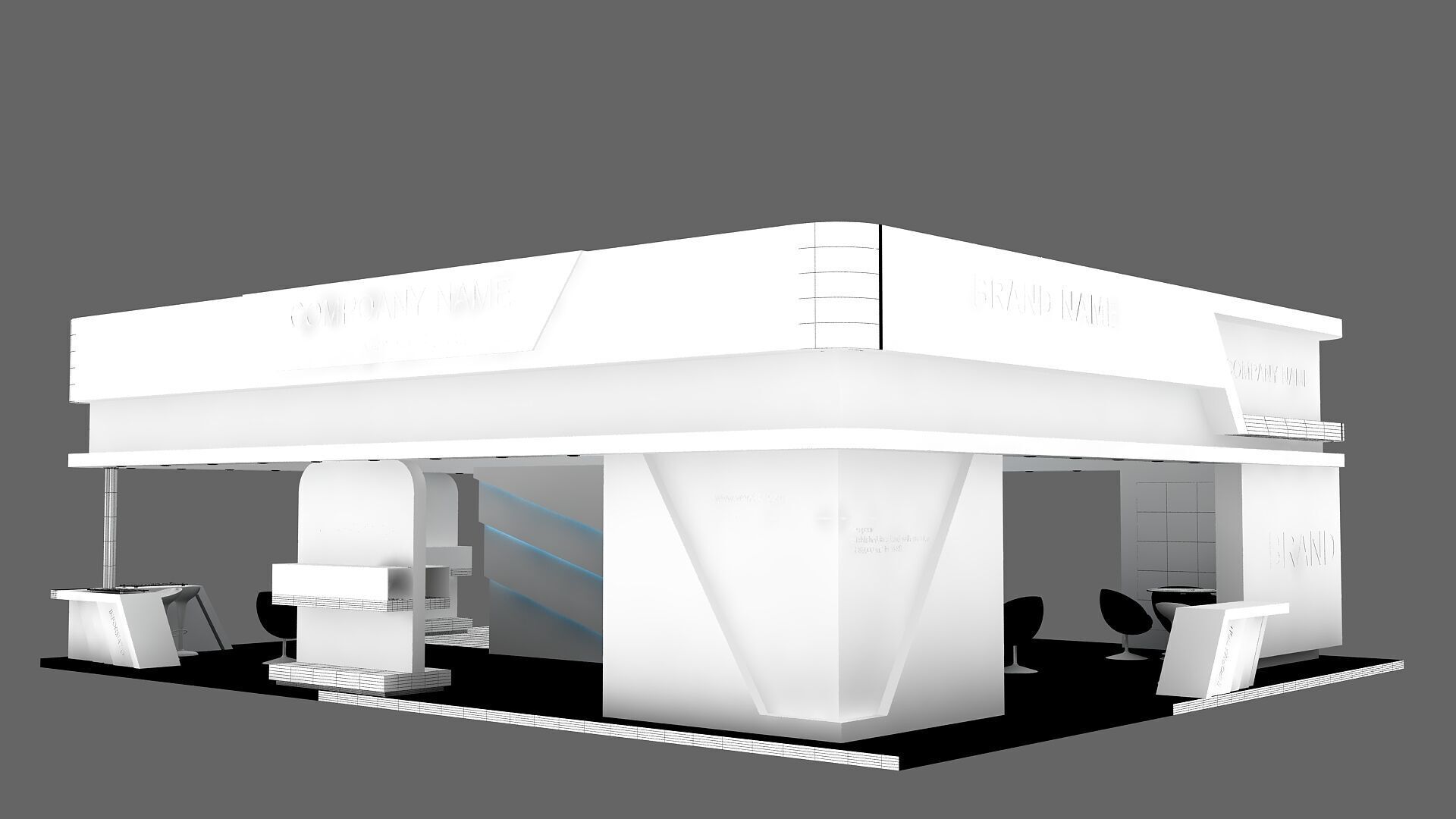 3D Model Exhibition Booth 3D model 3D model_7