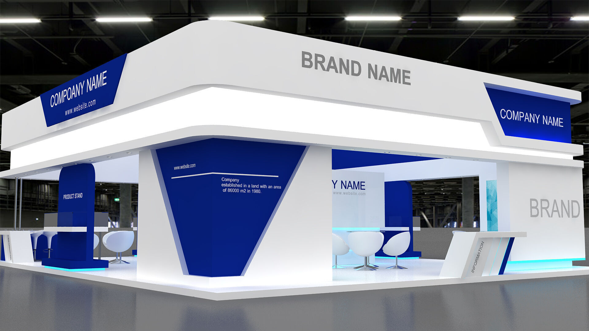 3D Model Exhibition Booth 3D model 3D model_5