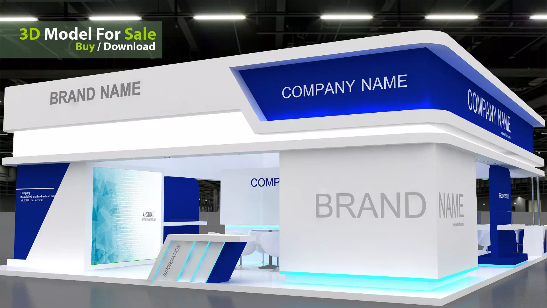 3D Model Exhibition Booth 3D model 3D model_0