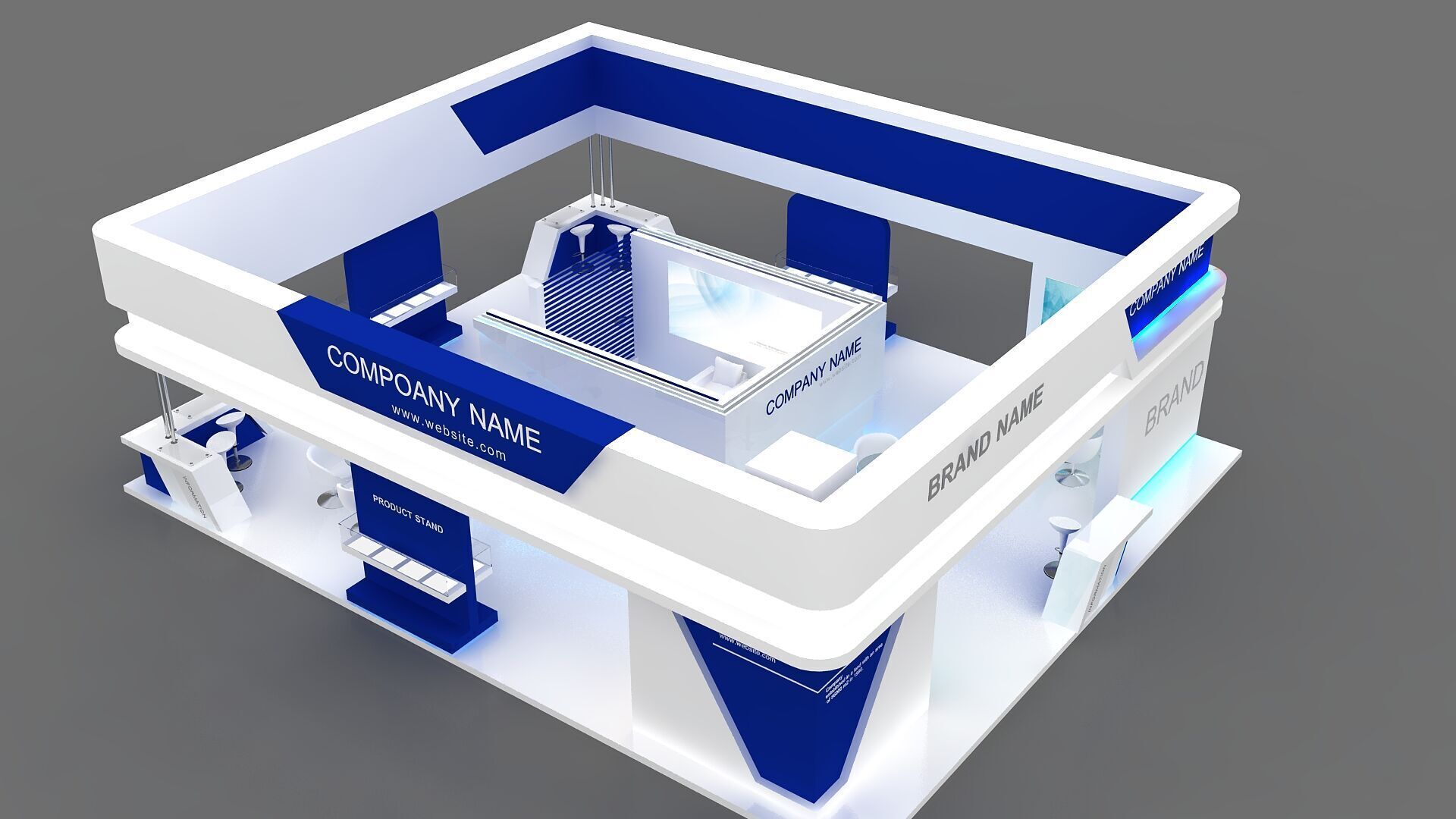 3D Model Exhibition Booth 3D model 3D model_8