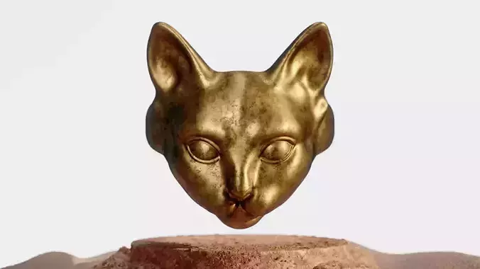 simple cat ring jewelry for 3D printing