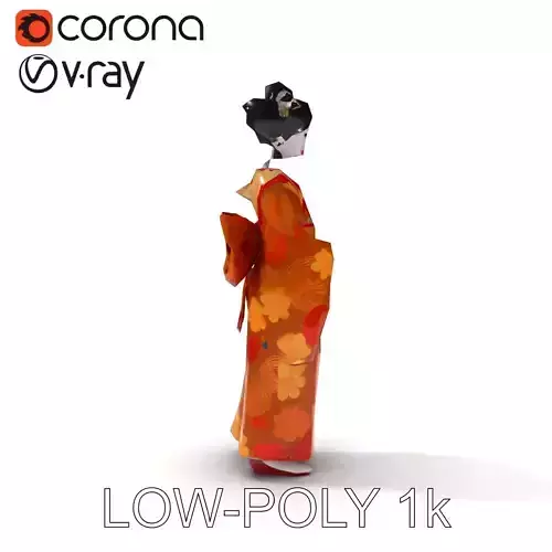 Geisha Character Model Pack with Traditional Kimono