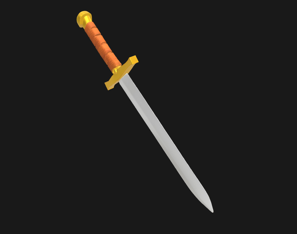Low Poly Stylized Fantasy Sword Game Ready Low-poly 3D model_19