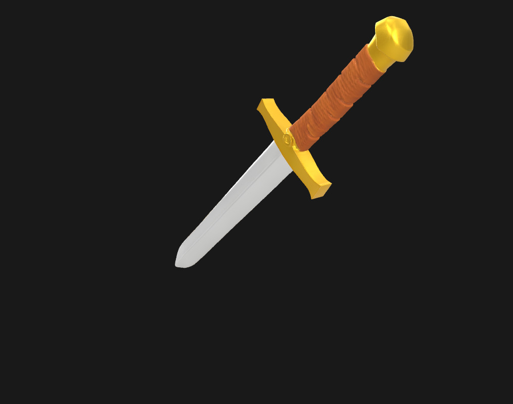 Low Poly Stylized Fantasy Sword Game Ready Low-poly 3D model_6