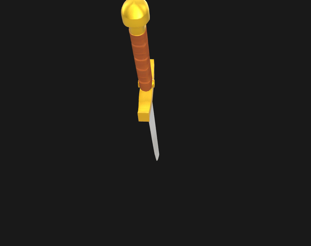 Low Poly Stylized Fantasy Sword Game Ready Low-poly 3D model_10