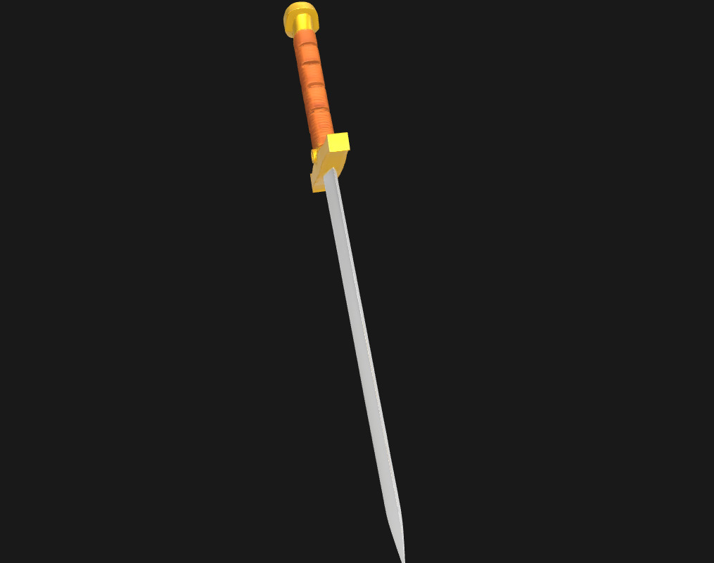 Low Poly Stylized Fantasy Sword Game Ready Low-poly 3D model_21