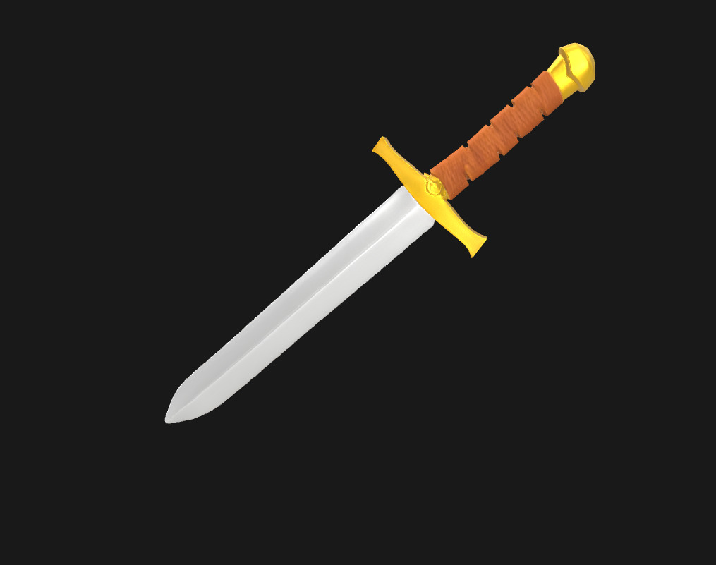 Low Poly Stylized Fantasy Sword Game Ready Low-poly 3D model_4